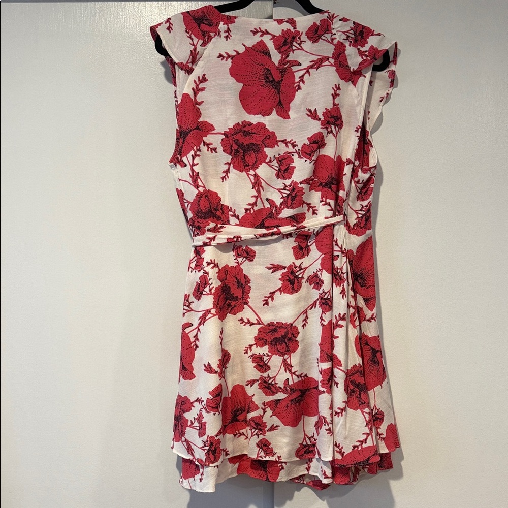 NWT Free People Red and White Floral Mini Dress - Picture 3 of 3